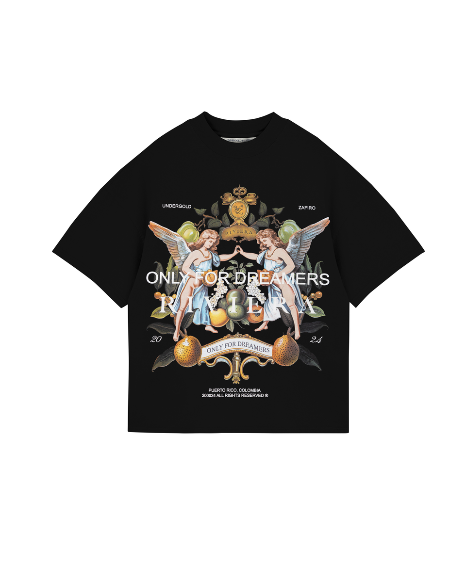 UNDERGOLD Riviera Fruit Angels Boxy Tshirt Black