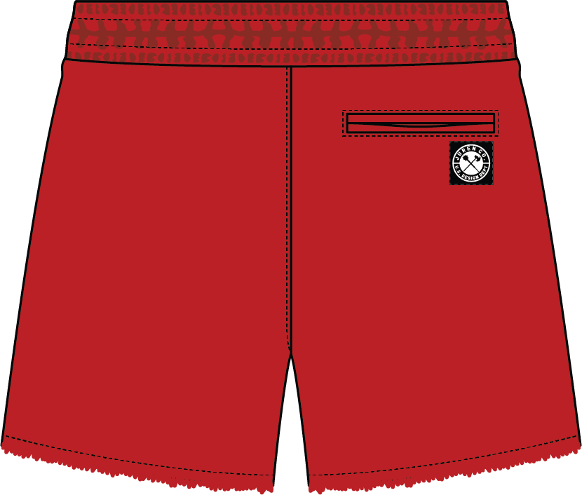 JUREN Established Rock Raw Edge Shorts