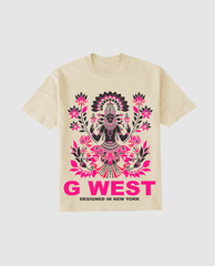 G West Mystic Goddess Pink tee GWPPTFG9153 Cream