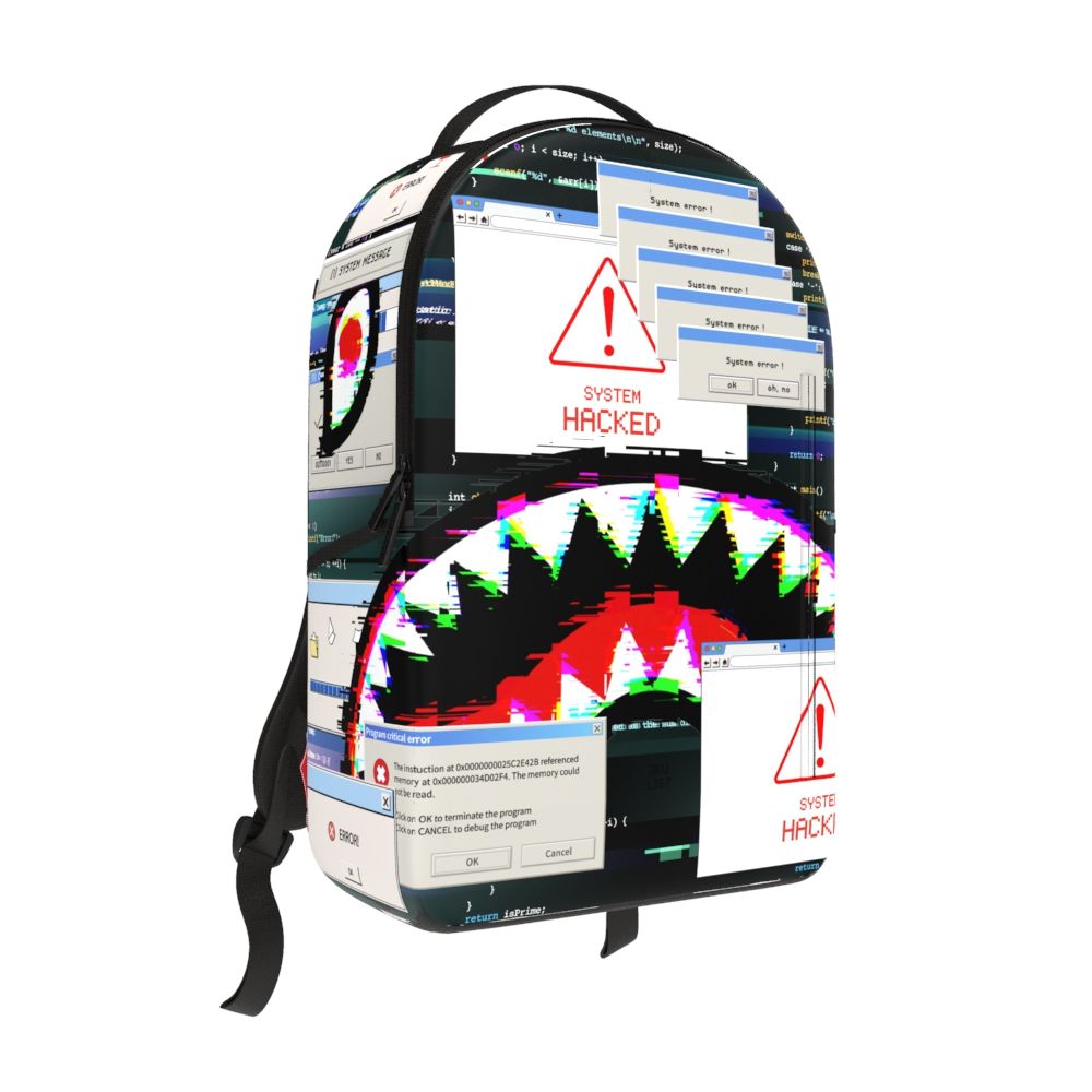 SPRAYGROUND HACKED SHARK DLXR BACKPACK B7410