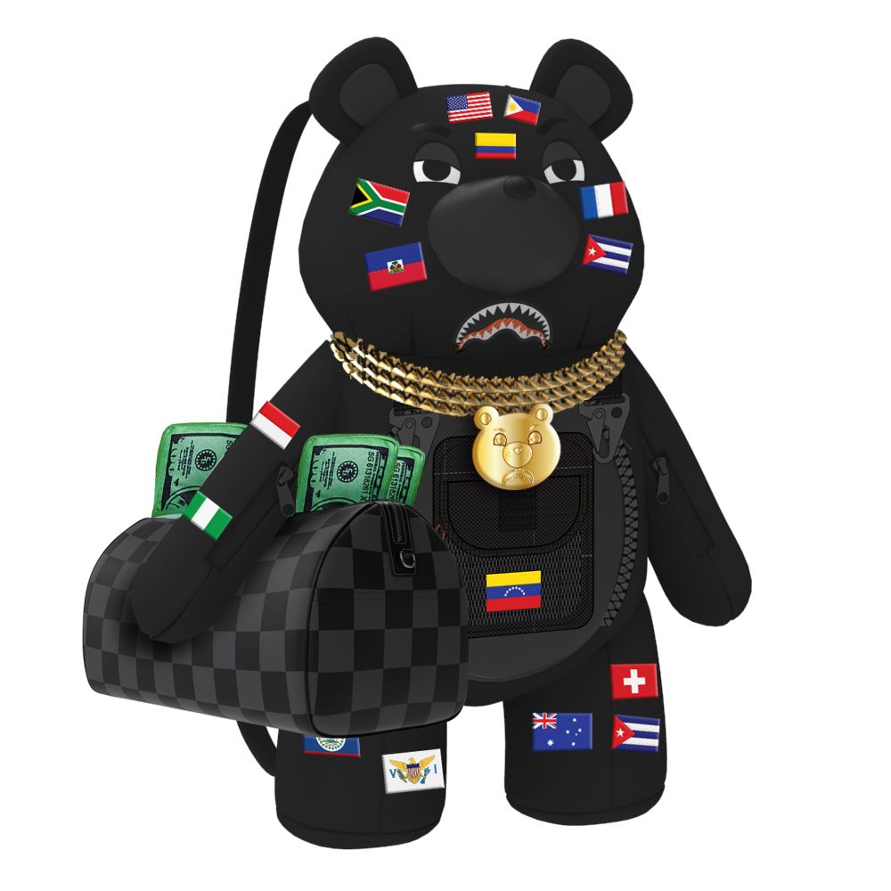 SPRAYGROUND JAMES FLAGS BEAR BACKPACK B7742