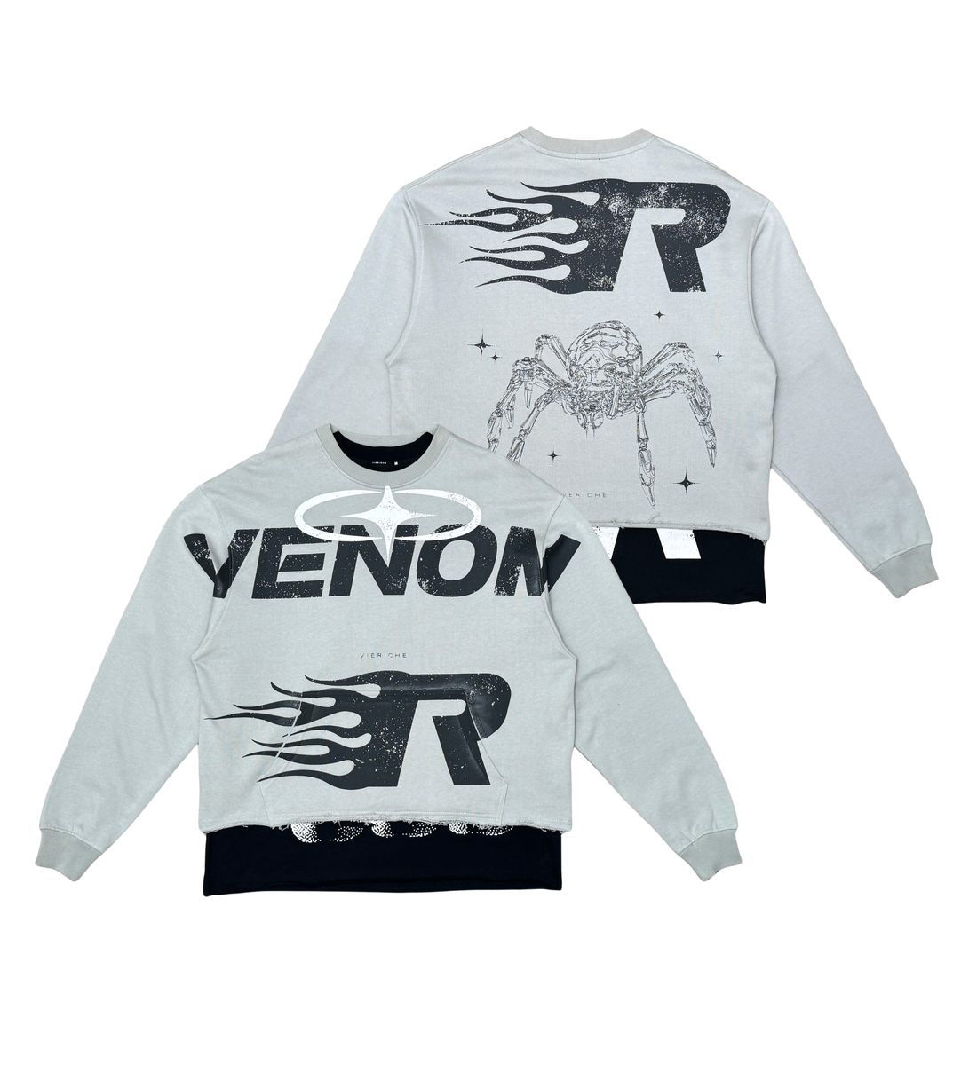 VIERICHE Venom Crew/Tee 2pc Combo VR1053-GRY