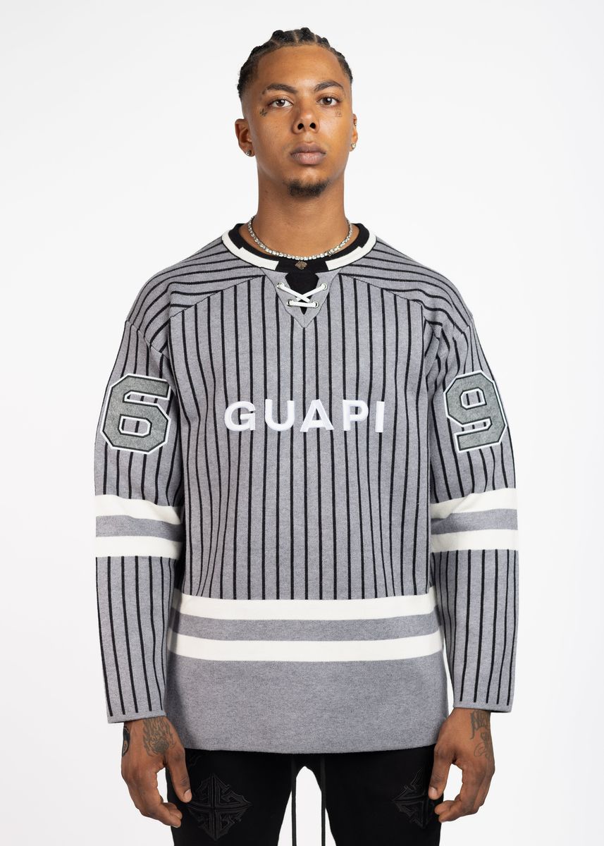 GUAPI Shark Grey Knit Hockey Jersey