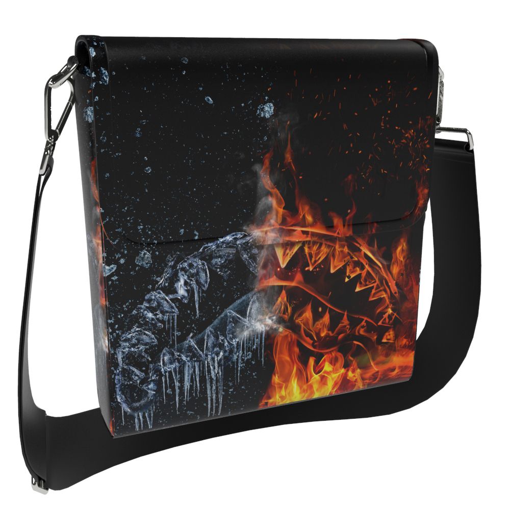 SPRAYGROUND FIRE & ICE SHARK MESSENGER SLING B7938