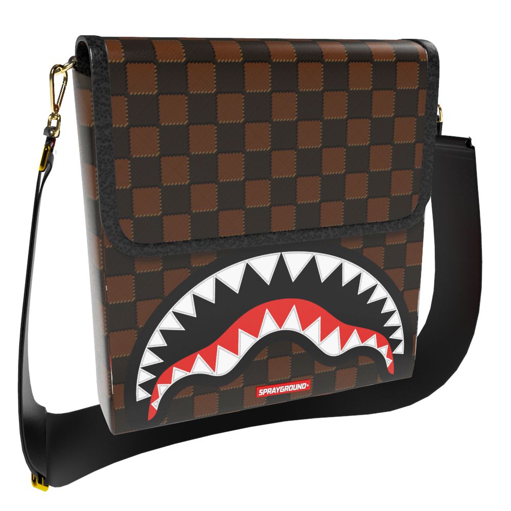 SPRAYGROUND SAWTOOTH SHARKS IN PARIS MESSENGER SLING B7839