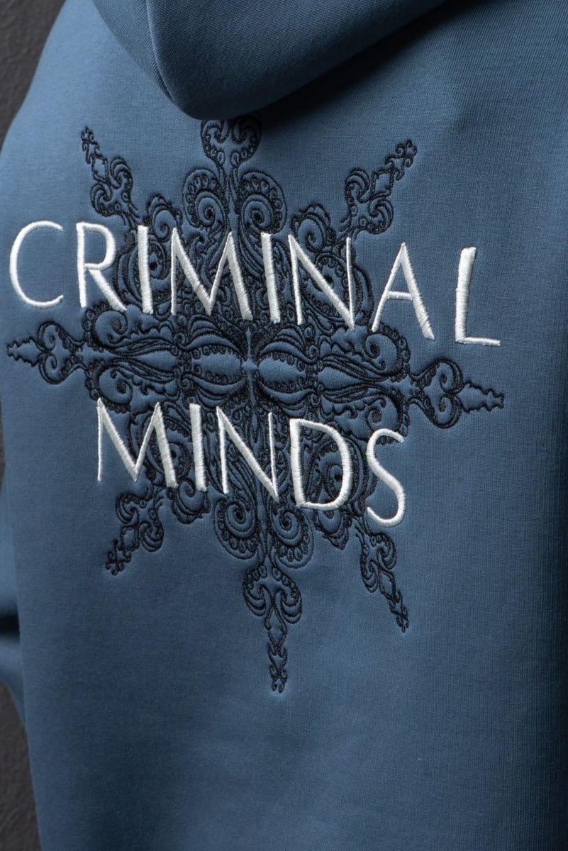 RICH GANG maksim CRIMINAL MINDS HOODIE, (MK90 PETROLEUM BLUE