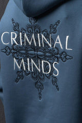 RICH GANG maksim CRIMINAL MINDS HOODIE, (MK90 PETROLEUM BLUE