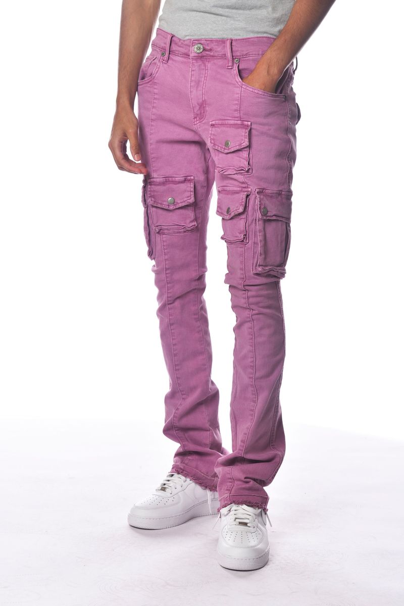 GUNZINII ZINII WARRIOR FLARE CARGOGZ306 PURPLE MAUVE.