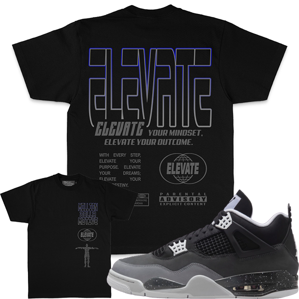 MILLION DOLLA Elevate Your Mindset - Black T-Shirts
