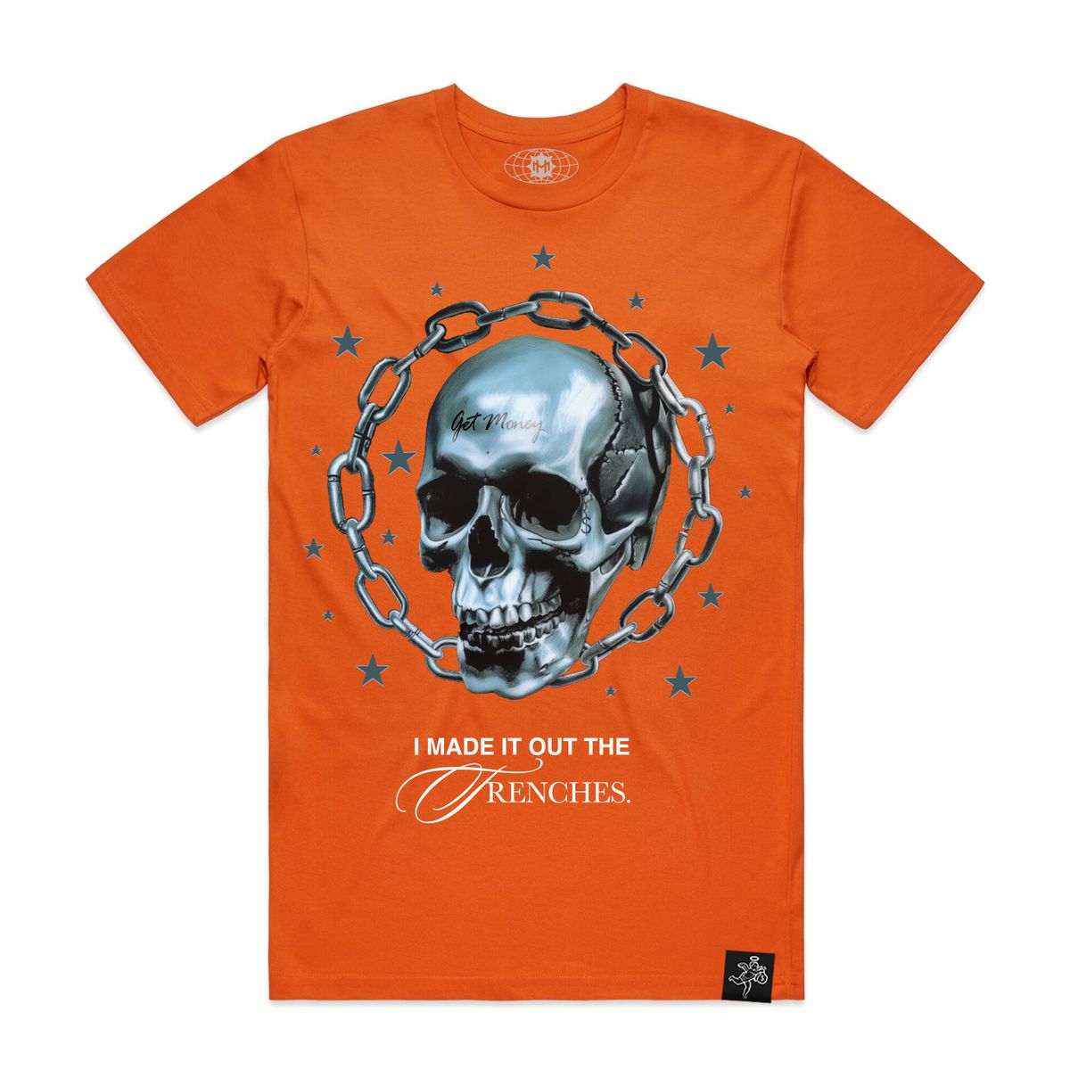 MUERTE Chain Circle Skull MT AS5001 ORANGE