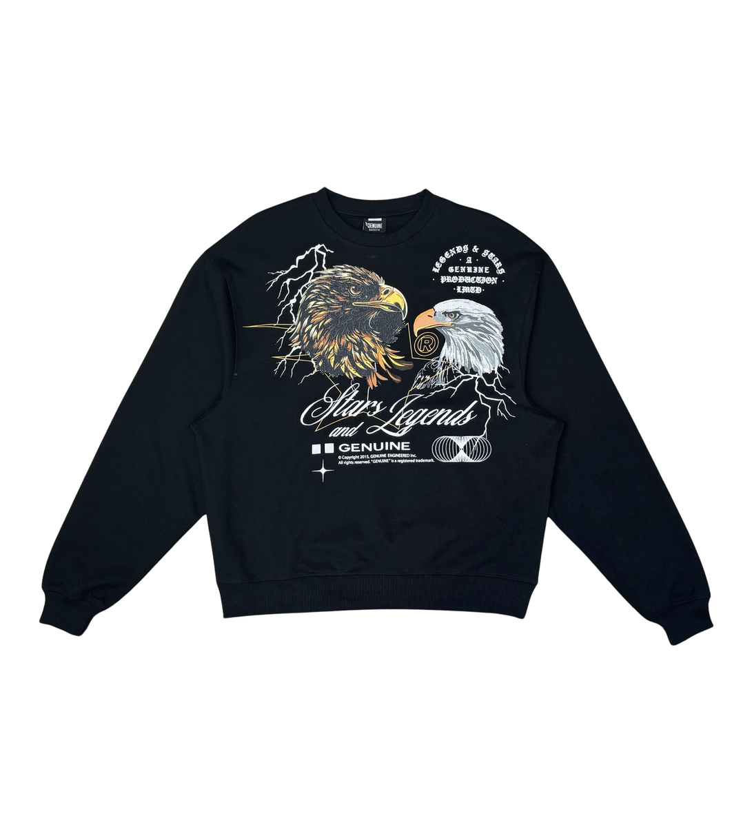 GENUINE Stars & Legends Crewneck GN4120-BLK