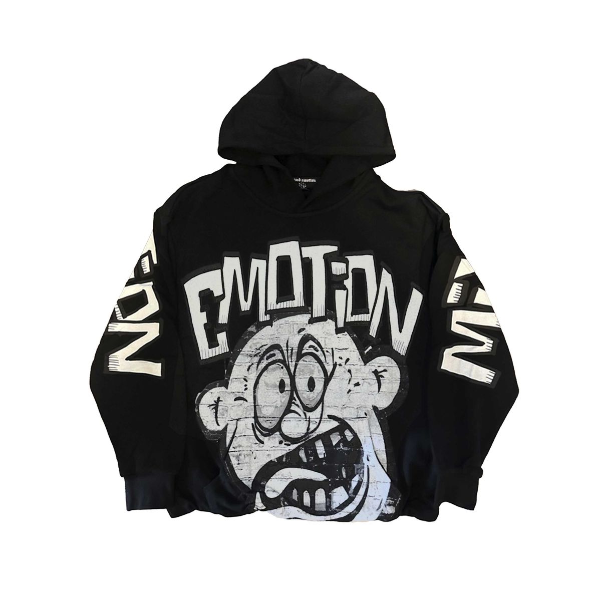 MIXED Black Cropped 'Monster' Hoodie