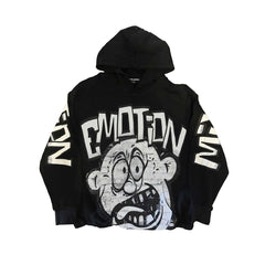 MIXED Black Cropped 'Monster' Hoodie