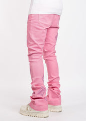 GUAPI French Rose Waxed Embellished Denim