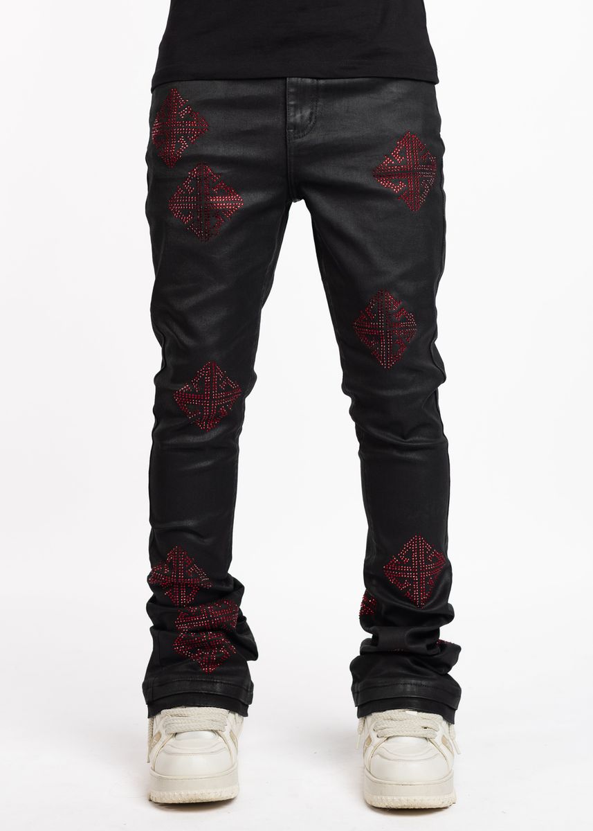 GUAPI Obsidian Black Icon Embellished Denim V2