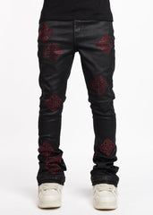 GUAPI Obsidian Black Icon Embellished Denim V2