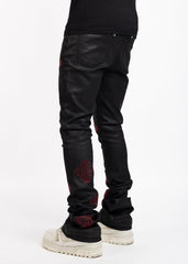 GUAPI Obsidian Black Icon Embellished Denim V2