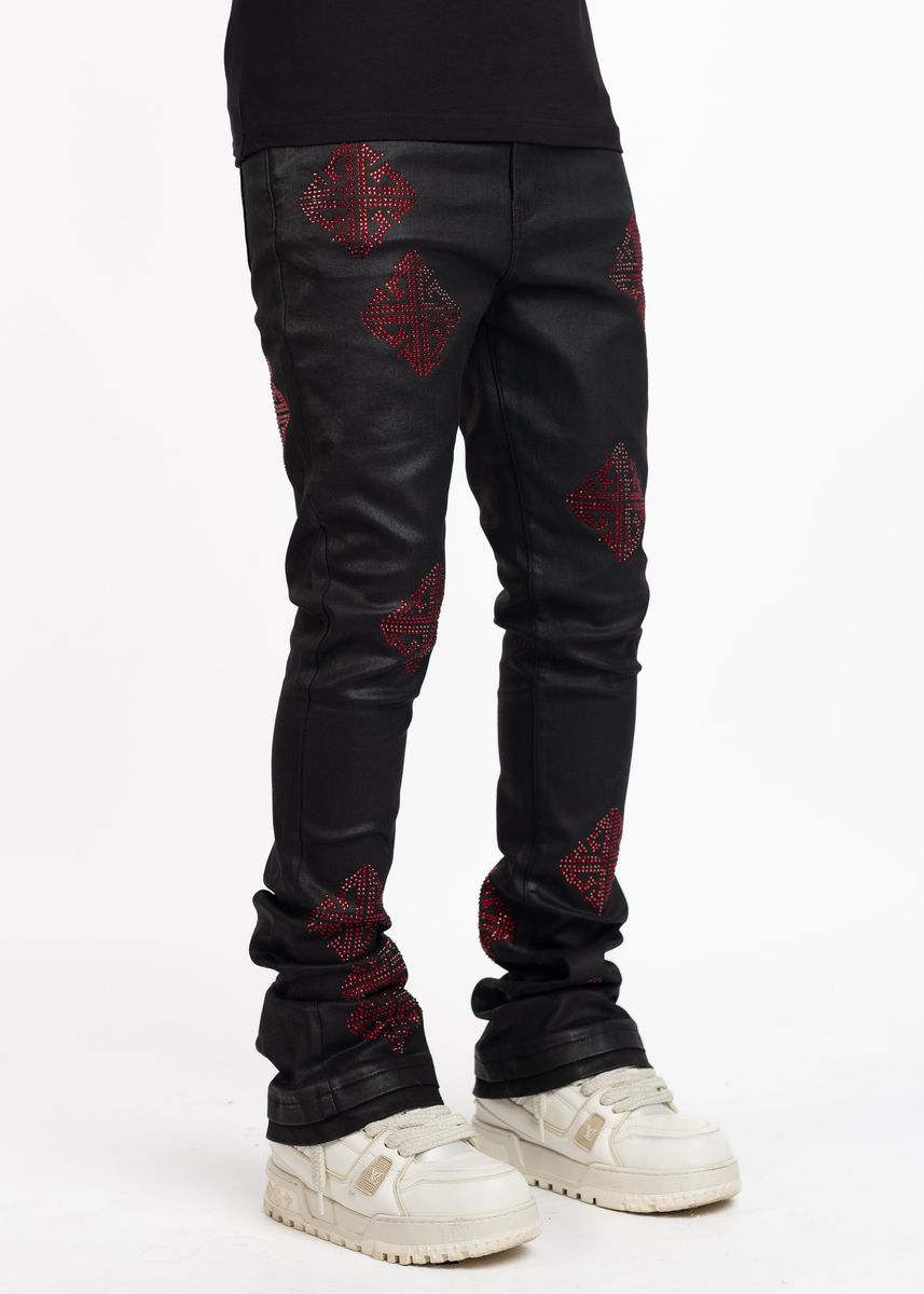 GUAPI Obsidian Black Icon Embellished Denim V2