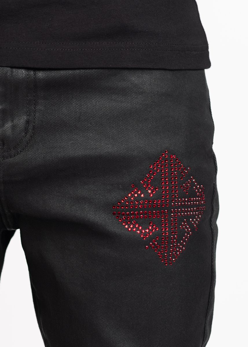 GUAPI Obsidian Black Icon Embellished Denim V2