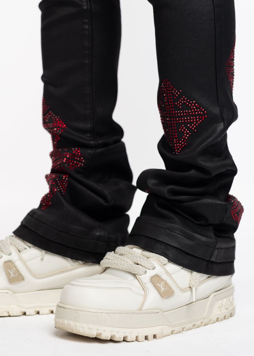 GUAPI Obsidian Black Icon Embellished Denim V2