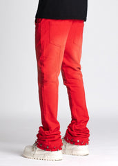 GUAPI Crimson Red Piercing Sweat Pants