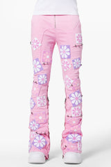 GUAPI French Rose Flowers Denim PINK/WHITE