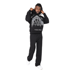 SMOKE OVERSIZE DYSTOPIA FLEECE SET FO25172 BLACK