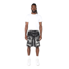 SMOKE RISE HEAVY RIP & REPAIR SHORTS JS25111 SABLE BLACK