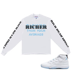 RICH DEAD RICHER THAN YOUR AVERAGE CROPPED HEAVYWEIGHT LONG SLEEVE TEE WHITE