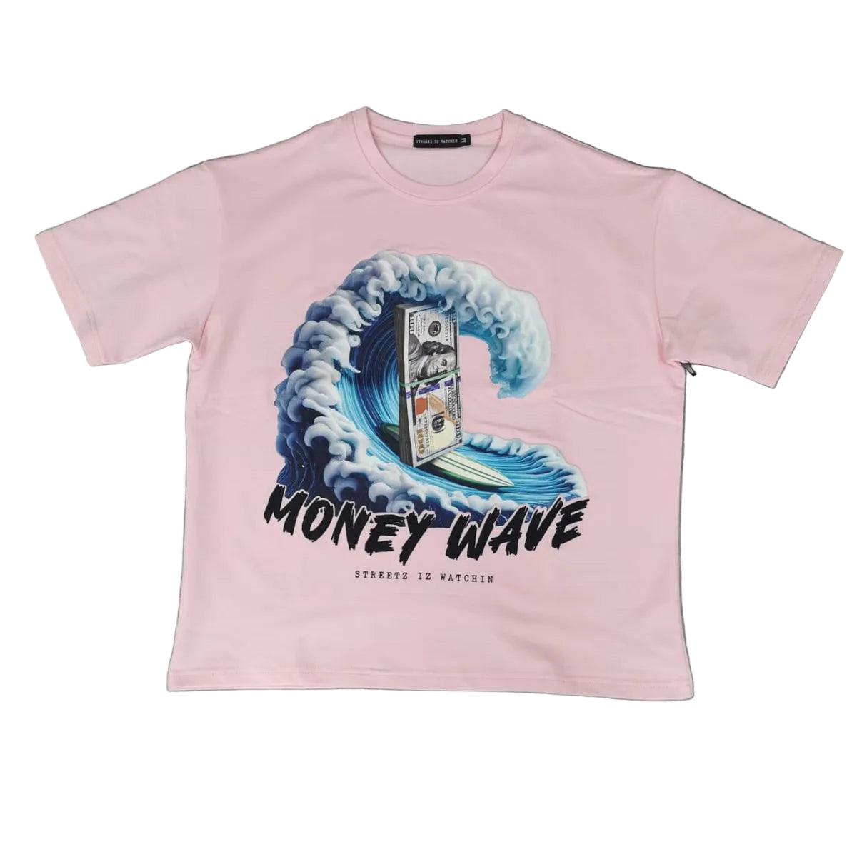SIW T-SHIRT CROP MONEY WAVE (SIWCT9005) PINK
