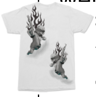 SIW T-SHIRT ANGEL & GUN WHITE PREMIUM TEE