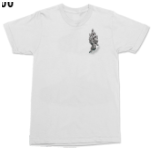 SIW T-SHIRT ANGEL & GUN WHITE PREMIUM TEE