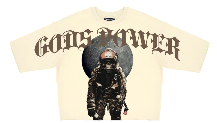 ROKU GODS POWER CROPPED TEE RK1481652 EGGSHELL