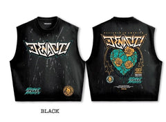 TENACITI NEVER BROKEN SLEEVELESS T25-503 VINTAGE BLACK TEE