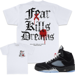 MILLION DOLLA Fear Kills Dreams - White T-Shirts