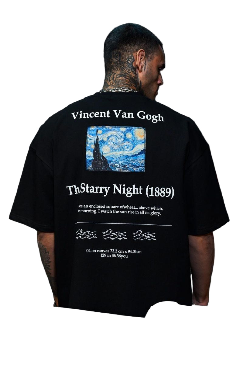 ESCOBAR VAN GOGH T-SHIRT, (ESC349) BLACK