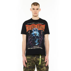 CULT SHORT SLEEVE HEAVY WEIGHT CREW NECK "PSYCHEDLIC" TEE 625B7-K49A BLACK