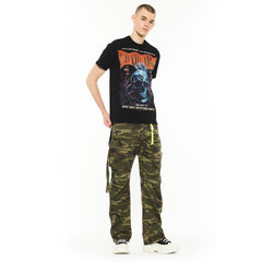 CULT SHORT SLEEVE HEAVY WEIGHT CREW NECK "PSYCHEDLIC" TEE 625B7-K49A BLACK