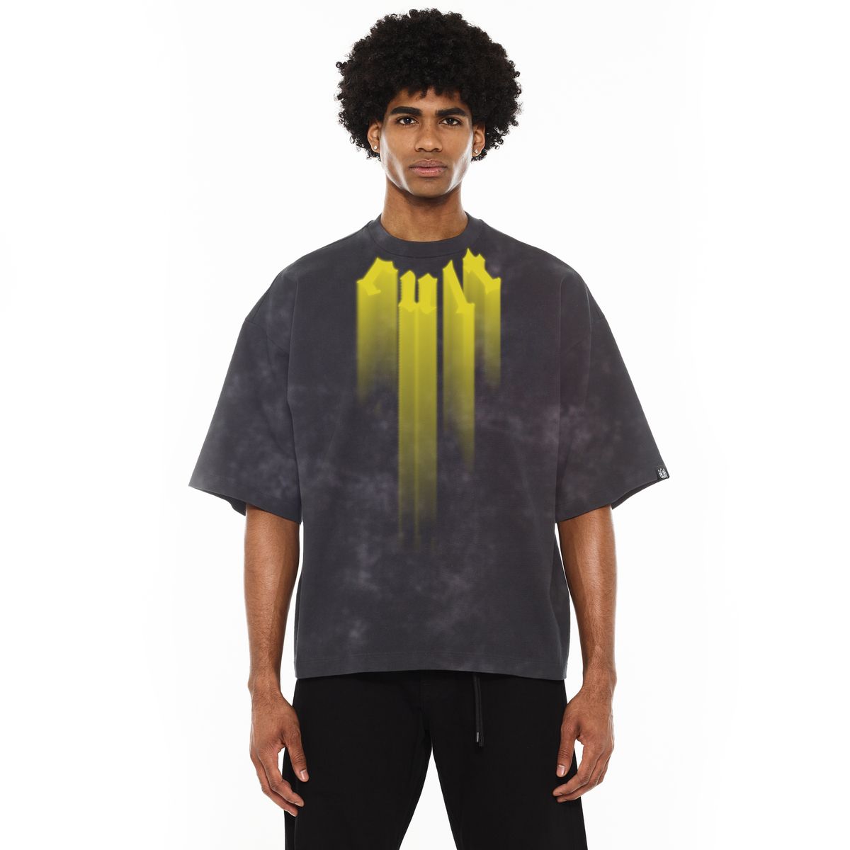 CULT OVERSIZED BOX SHORT SLEEVE HEAVY WEIGHT CREW NECK  TEE 625B9-K47A VINTAGE CHARCOAL