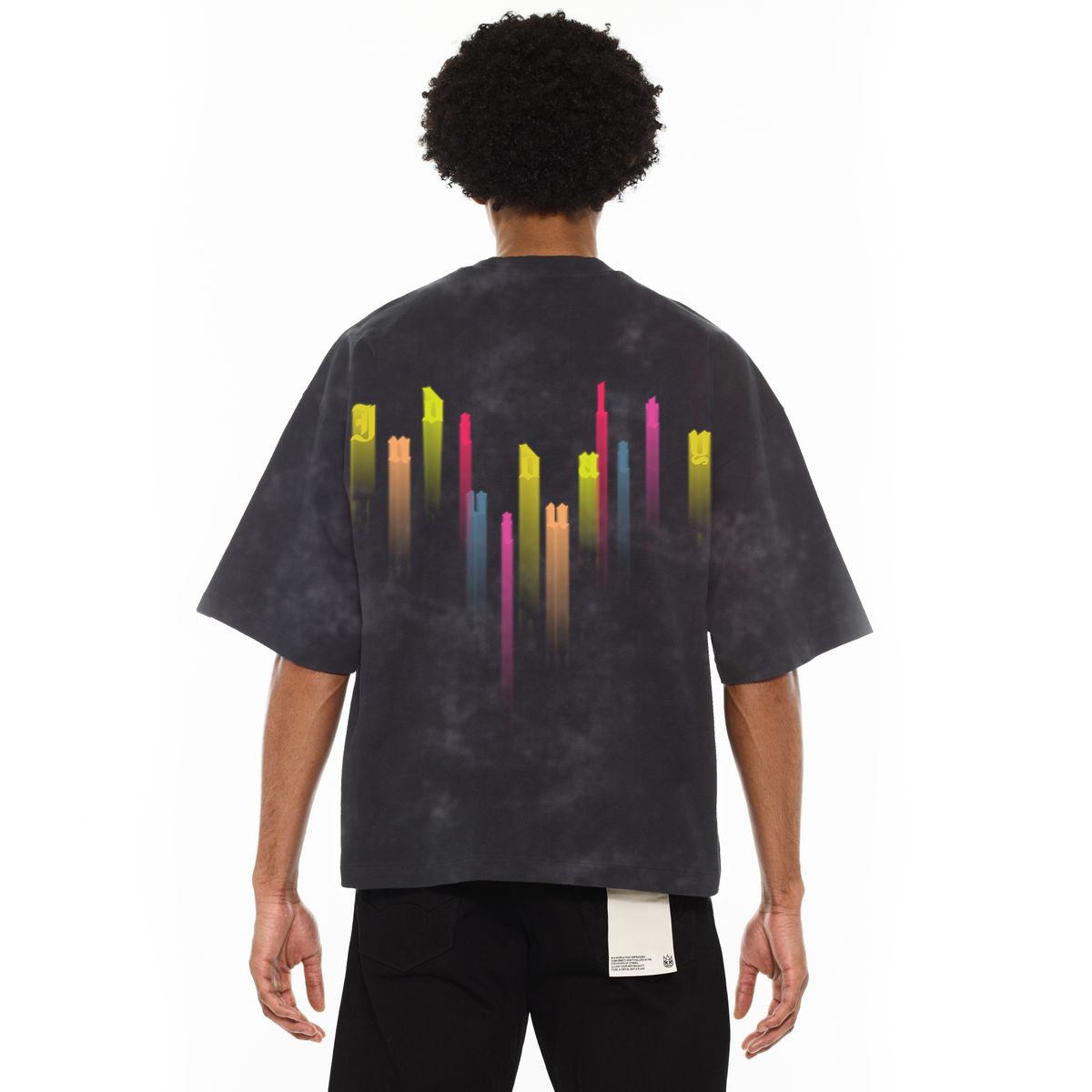 CULT OVERSIZED BOX SHORT SLEEVE HEAVY WEIGHT CREW NECK  TEE 625B9-K47A VINTAGE CHARCOAL