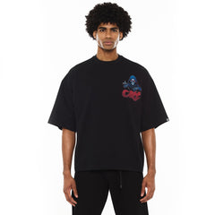 OVERSIZED BOX SHORT SLEEVE HEAVY WEIGHT CREW NECK "EPIC SHIT" TEE (625B11-K42A)