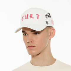 LOGO MESH BACK TRUCKER HAT "CULT COMMUNITY" 625BC-CH108A WINTER WHITE