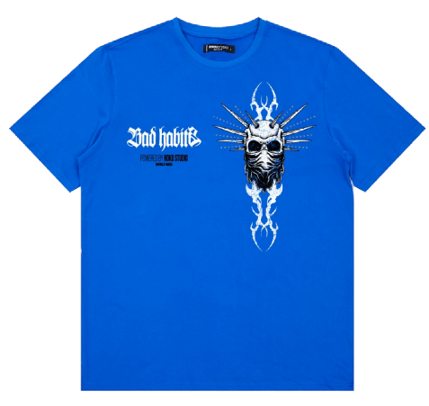 ROKUSTUDIO PUNK BAD HABITS TEE RK1481698 ROYAL BLUE