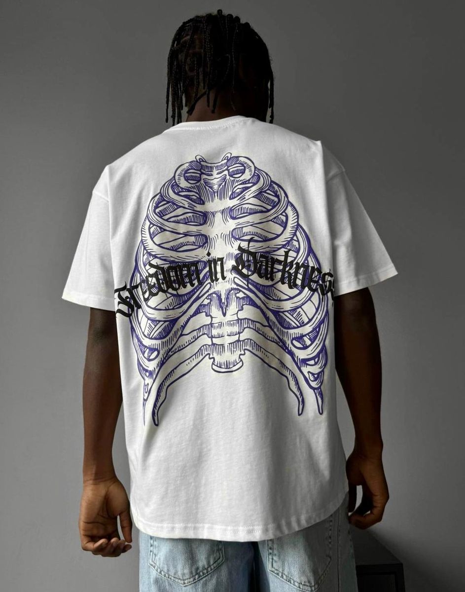 MAFIA FREEDOM IN DARKNESS T-SHIRT, LAG60 WHITE