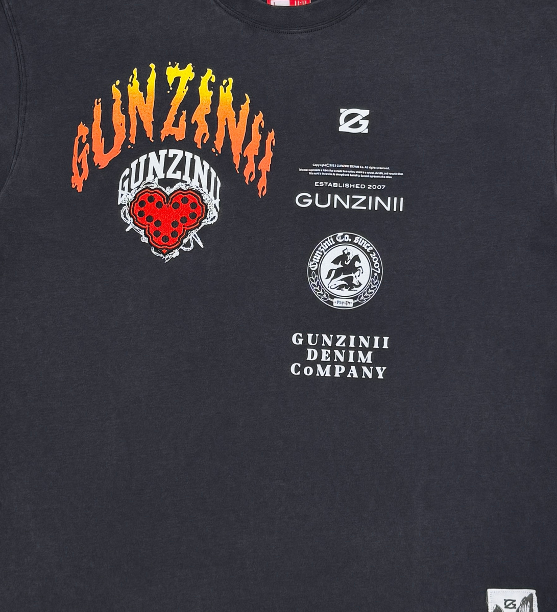 Gunzinii Gunzinii tshirt GZ567-Black