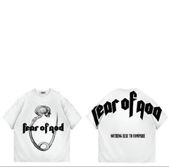 GANAS FEAR OF GOOD CROPPED TEE, N2 WHITE