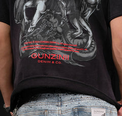Gunzinii tshirt GUNZINII SPRING GZ558-BLK BLACK