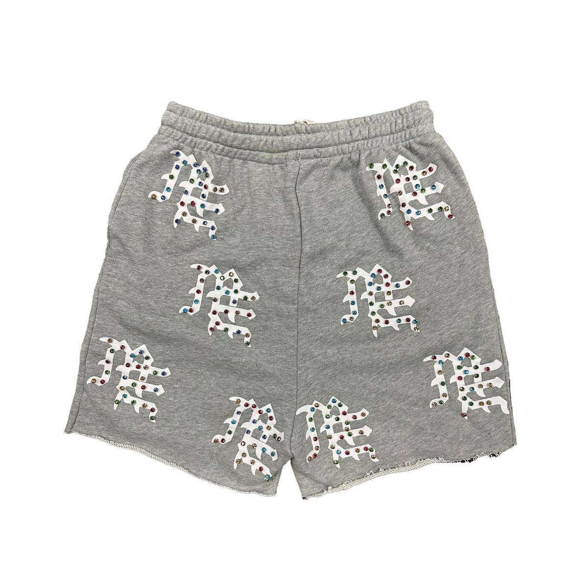 MIXED EMOTION Grey 'ME' Logo Shorts