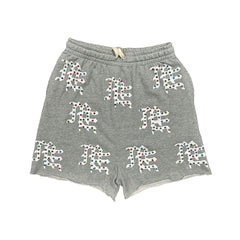 MIXED EMOTION Grey 'ME' Logo Shorts