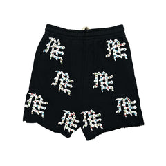 MIXED EMOTION Black 'ME' Logo Shorts